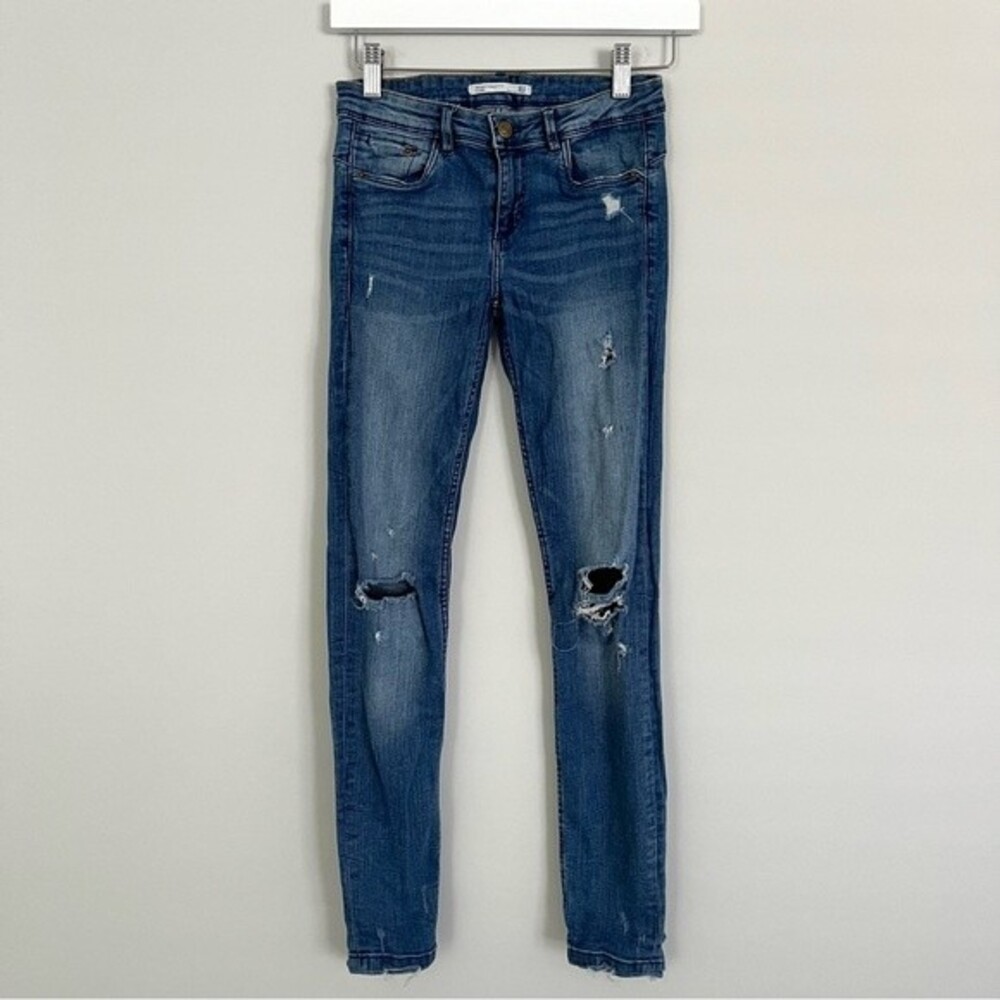Zara Trafaluc Denimwear Distressed Skinny Jean/Jegging, EUR 36/US 4